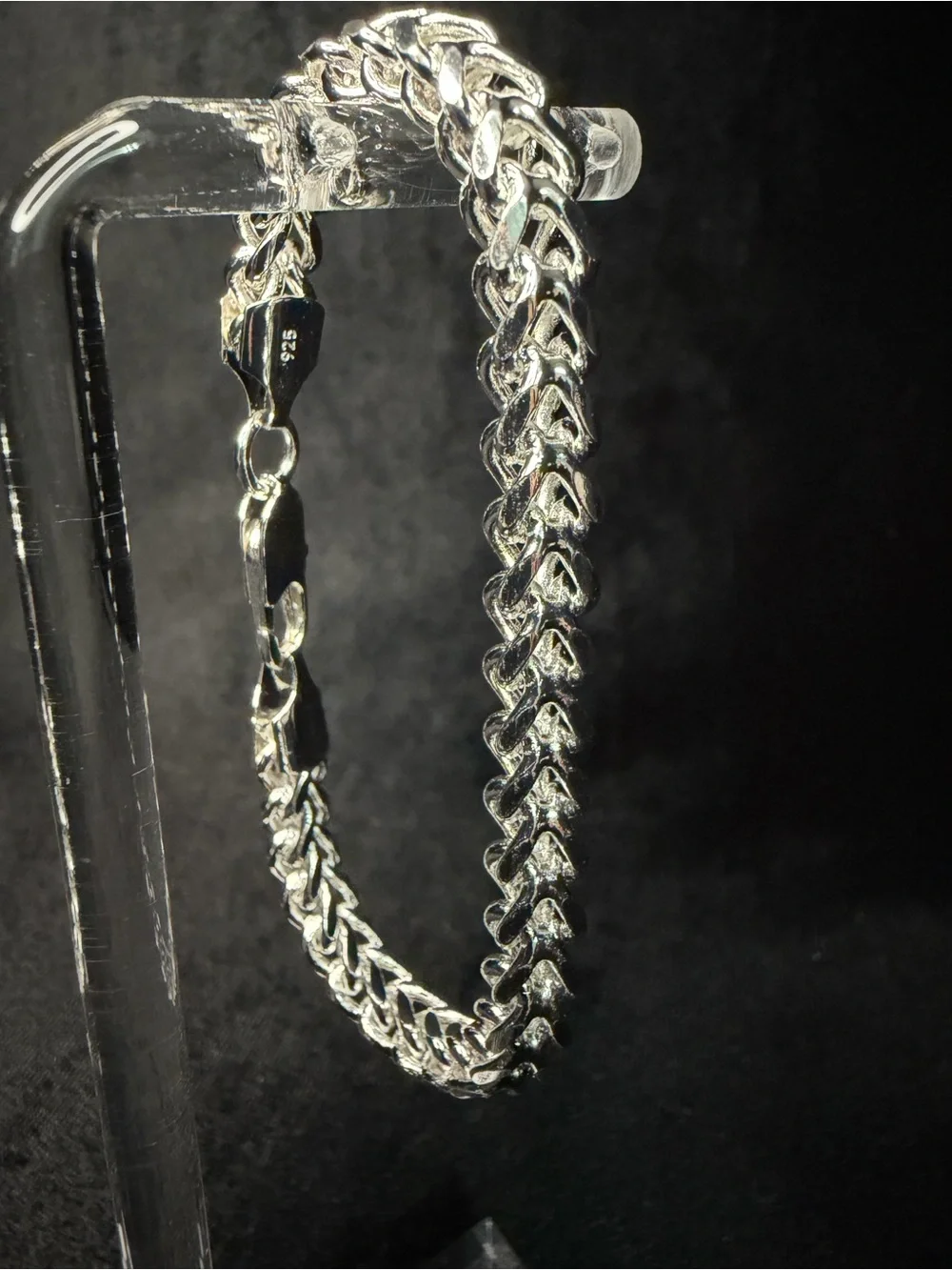 Franco 7in 6MM Italy 925 Stamped silver premium finish bracelet. Stand Out!!